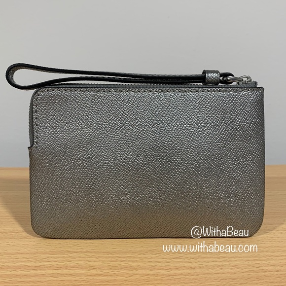 Coach Corner Zip Wristlet - Silver/Metallic Ash (Limited Edition) - Picture 2 of 3